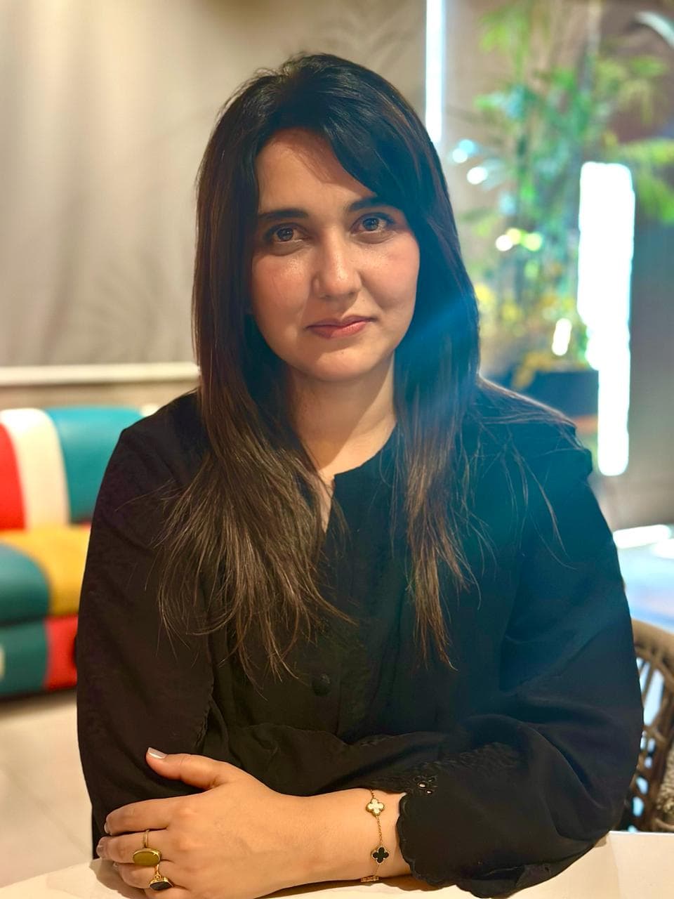 Aisha at a meeting